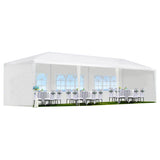 10x30' Wedding Party Canopy Tent Outdoor Gazebo with 5 Removable Sidewalls W1205137302
