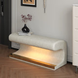 Entryway Bench Leather Upholstered Ottoman with LED sensor light for living room ,bedroom,end of bed W1170P262050