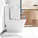 ZNTS Smart Bidet Toilet Seat Adjustable Heated Seat with Water Temperature and Pressure Adjustment 07727258