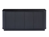 Sideboard Storage Cabinet TV Stand with wave pattern Buffet Cabinet Wooden Vertical Striped Cabinet W1162P295361