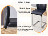 Black PU Dining Chair Set.Uniquely designed black dining chairs. PU material, paired with silver W2920P225019