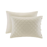 4 Piece Cotton Reversible Tailored Bedspread Set Khaki King B03597517