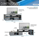 ZNTS Adjustable TV Stand Console for TV's Up to 65" 58416701