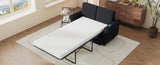 57.9" Orisfur Pull Out Sofa Bed Loveseat Sleeper with Twin Size Memory Mattress with Two USB Ports N719P210624B