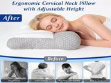 2 PCS Dual Zone Support Bed Pillow, Ergonomic Pillow with Ear Cutout for Side Sleepers, Breathable 01006187