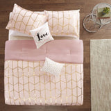 King/Cal King Metallic Printed Comforter Set B03595842