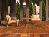 27pcs Wood Interlocking Deck Tiles 11.8"x11.8", Waterproof Flooring Tiles for Indoor and Outdoor, 65022091