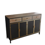 ZNTS 48" Wide 4 Doors Modern Sideboard with 3 Top Drawers, Sideboard Storage Entryway Floor 03851128