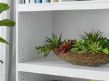 Framed 5-Shelf Bookcase with Adjustable Shelves, White 70436786