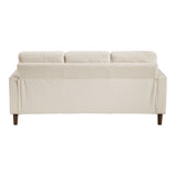 Modern Contemporary Beige Corduroy Upholstered Sofa Comfortable Cushion Solid Wood Living Room B011P359660