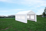 ZNTS 10'x20' Heavy Duty Carport Gazebo, Canopy Garage, Car Shelter with windows W465132836