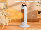 24" Tower Space Heater, 1500W Smart Electric Heater with Thermostat, WiFi APP & Remote Control, 78523461