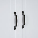 Tall Bathroom Storage Cabinet, Cabinet with Two Doors and Drawers, Adjustable Shelf, MDF Board, N725P206123K