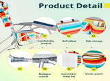 63*70*99cm Heightened Oxford Cloth Silver White Aluminum Tube Bearing 100kg Beach 76534008