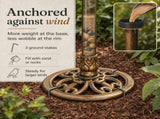 Bronze Bird Bath for Outside, 28 in Pedestal Birdbath 97381586