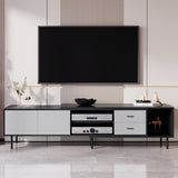 Modern TV Stand for 80'' TV with 2 Doors, Media Console Table, Entertainment Center with Large N710P188172B