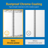 8-Tier Wire Shelving Unit Adjustable Steel Wire Rack Chrome 27635557
