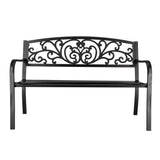 ZNTS 50" Iron Outdoor Courtyard Decoration Park Leisure Bench 63727074