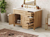 36" Bathroom Vanity with Sink Top, Bathroom Vanity Cabinet with Two Doors and Three Drawers, Solid N725P364205N