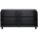 ZNTS TREXM Large Storage Space Sideboard, 4 Door Buffet Cabinet with Pull Ring Handles for Living Room, WF304838AAB