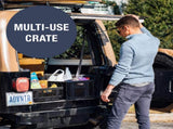 46L Pro-Grade Collapsible Storage Crate, Heavy Duty Storage Bin - Black 48684362