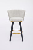 Countereight Bar Stools Set of 2, 360&deg Swivel Upholstered Barstools with Backs and Metal Legs, 26" W2725P252443