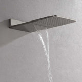 Wall Mounted Waterfall Rain Shower System With 3 Body Sprays & Handheld Shower W2287141352
