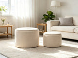 Cream White 2-Piece with Storage Stool, Removable Wood Lid, Hidden Space 69802650
