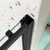 44"-48"W x 72"H sliding shower door, sliding door, with 1/4" tempered glass and Matted Black finish W2122P196344