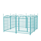 ZNTS Dog Playpen Indoor 32 inch 8 Panels Metal Dog Pen Pet Dog Fence Outdoor Exercise Pen with Doors, W368P234003