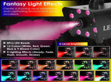 500W Fog Machine 2000CFM Colorful Smoke Machine with 8Pcs LEDs 5 Lighting Effects 3-Level Brightness 27772181