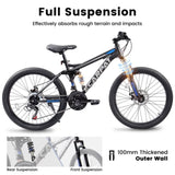 A2460 24-Inch MTB Bike with Disc Brakes, 21-Speed Gear System, Sturdy Durable Frame,Tool Kit, Ideal W2563P280834