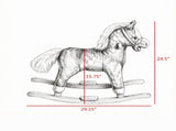 Plush Toddler Rocker Kids Rocking Horse with Solid Wooden Base Premium Ride-On Toy for Little 18291222