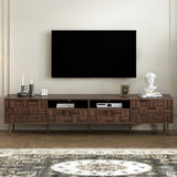 Mid Century TV Stand 2 Drawers, Media Console Table for TVs up to 85'', Entertainment Center N710P193724Q