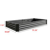 ZNTS Raised Garden Bed Kit - Metal Raised Bed Garden7.6x3.7x0.98ft for Flower Planters, Vegetables Herb 97729335