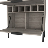 Rowan Bar Cabinet, Six Built-in Wine Rack, Double Door Cabinet B128P176140