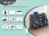 Wooden Golf Bag Organizer and Storage Rack 25312022