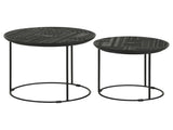 Matte Black 2-Piece Nesting Table B062P153894