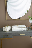 30x1x40" Poppy Mirror with Gold Metal Frame Contemporary Design Decor for Bathroom, Entryway W2078124325