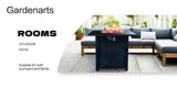 25" H Outdoor Patio Propane Gas Fire Pit Table - 50,000 BTU High-temperature-resistant carving W2691P231674