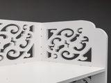 Wood-plastic Board Five Tiers Carved Shoe Rack White A 52666556
