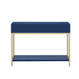TREXM Entryway Table, Console Table with Two Drawers, Retro Hallway Table with Striking Geometric N715P227910M