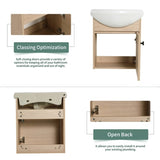 Small Size 18 Inch Bathroom Vanity With Ceramic Sink,Wall Mounting Design-G-BVB02318PLO W99959248