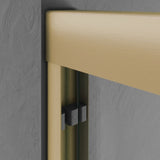 Glass Bathtub Shower Door 56-60 in. W x 62 in. H, Brushed Gold Semi Frameless Double Bathtub W2269P289183