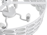 4-Light Glass Drum Shade Chandelier B03595696