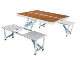 136*85.5*67cm 50kg Aluminum Alloy Table And Chair One Piece Camping One Piece Table And Chair Wood 33379826
