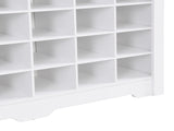 ON-TREND Sleek Design 24 Shoe Cubby Console, Modern Shoe Cabinet with Curved Base, Versatile WF309308AAK