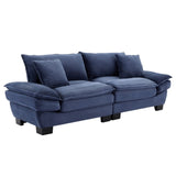 Corduroy Sofa Sleeper Couch Loveseat Sofa with Pillows Comfy Upholstered Deep Seat Sofa for W676P184142