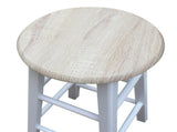 Foldable With Wooden Handle Semicircle Dining Cart With Round Stools White 37144410