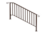 Outdoor 4 Level Iron Handrail Copper 70877078